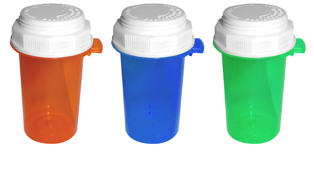 Thumb Tab Vials with Reversible Caps